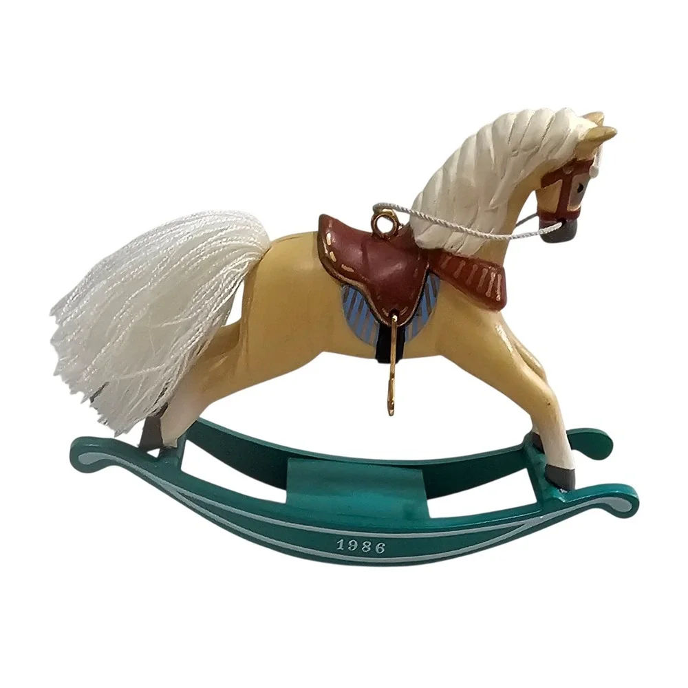 Vintage 1986 Rocking Horse Ornament, Christmas‎ Tree Decoration, Collectible